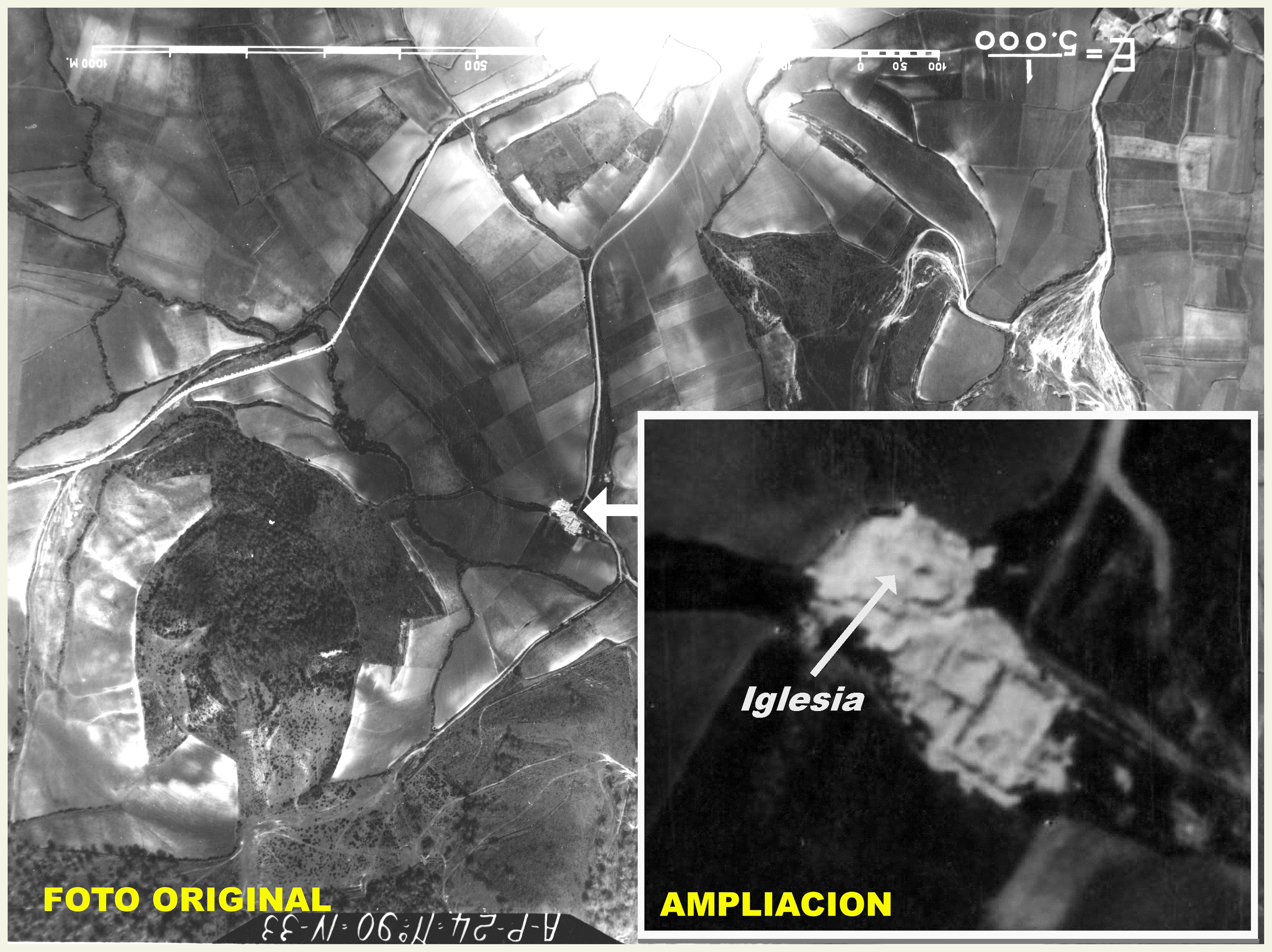 Foto aérea de Luzkando / Catastro de Álava