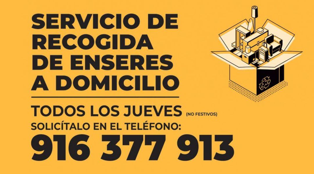 Cartel recogida de enseres a domicilio