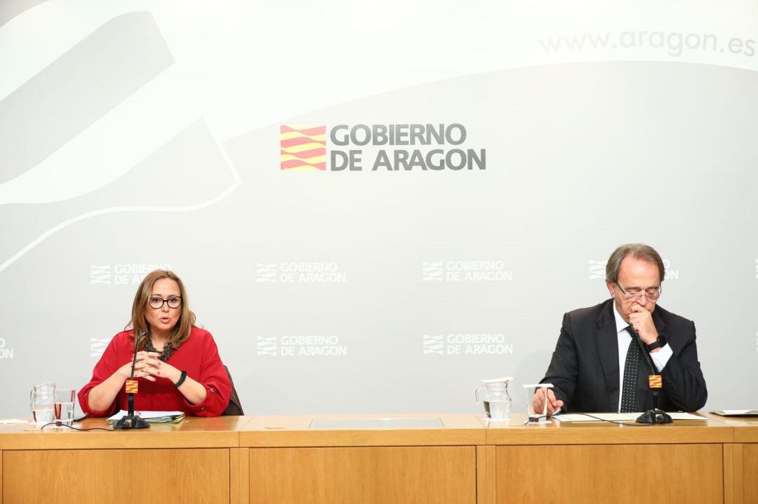 Mayte Pérez y Carlos Pérez Anadón durante la rueda de prensa del miércoles