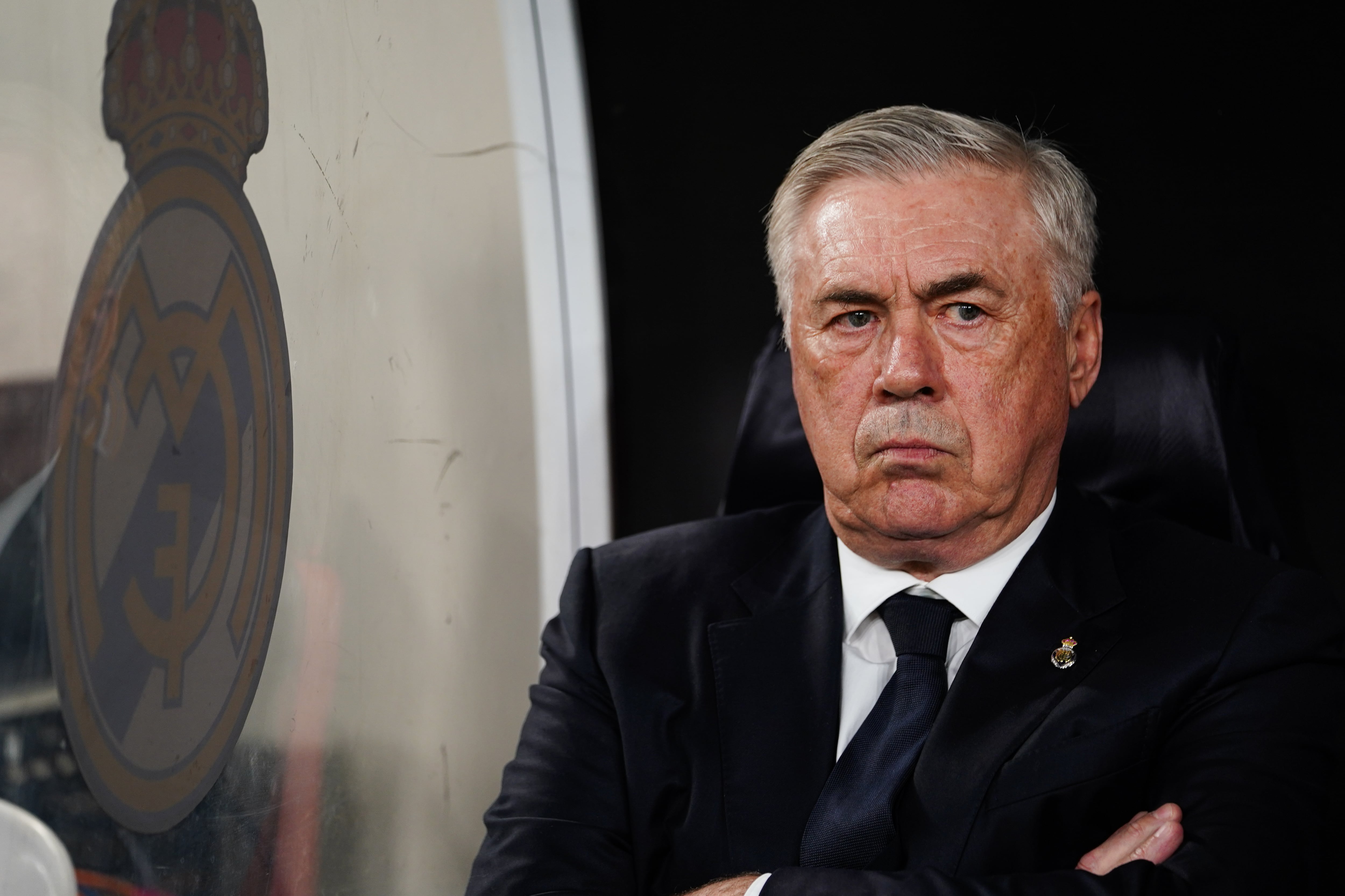 Carlo Ancelotti, en la final de la Supercopa de España entre Real Madrid y FC Barcelona