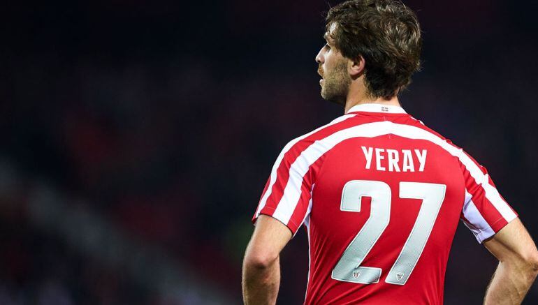 Yeray, durante un partido esta temporada con el Athletic Club