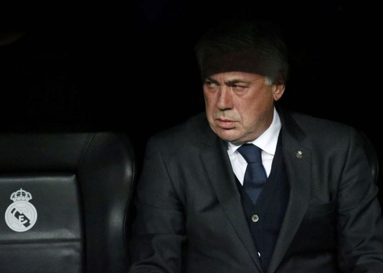 Ancelotti, en el banquillo del Bernabéu