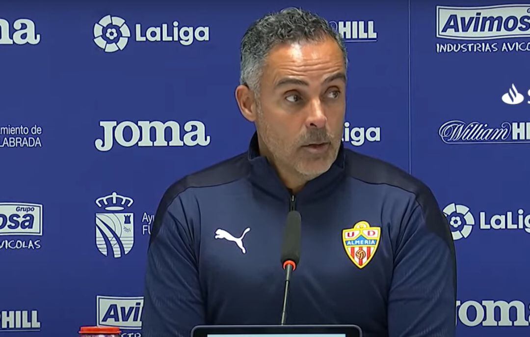 José Gomes en la sala de prensa del Fernando Torres.