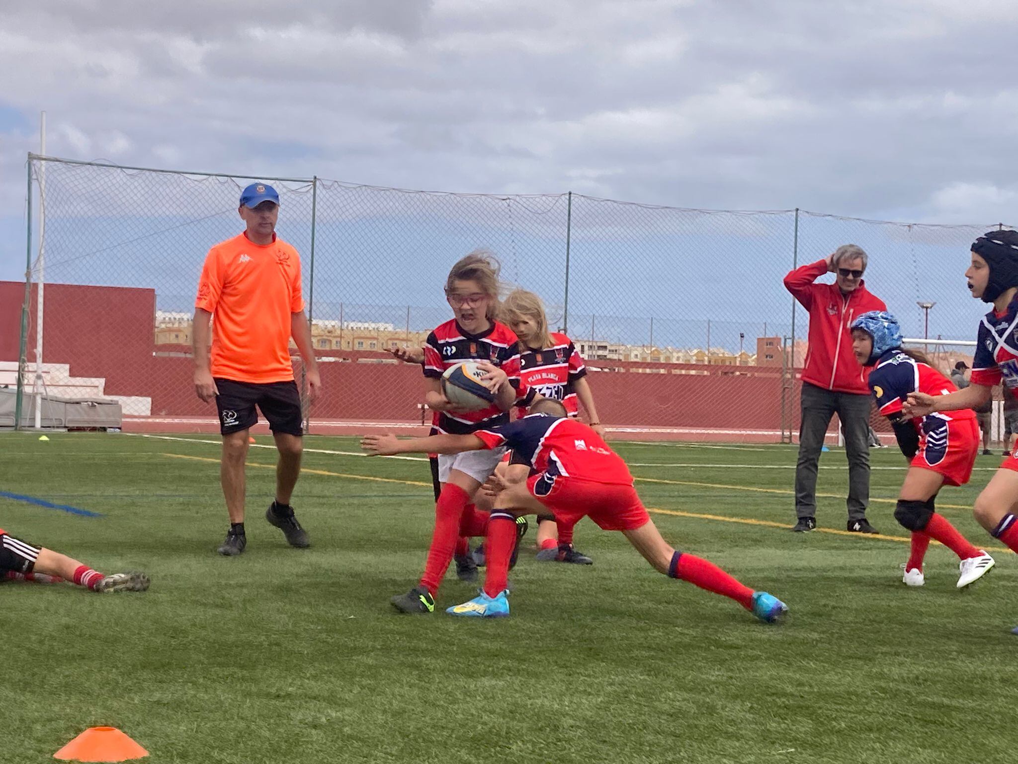 Uno de los partidos disputados por el Lanzarote Rugby Club en Fuerteventura.