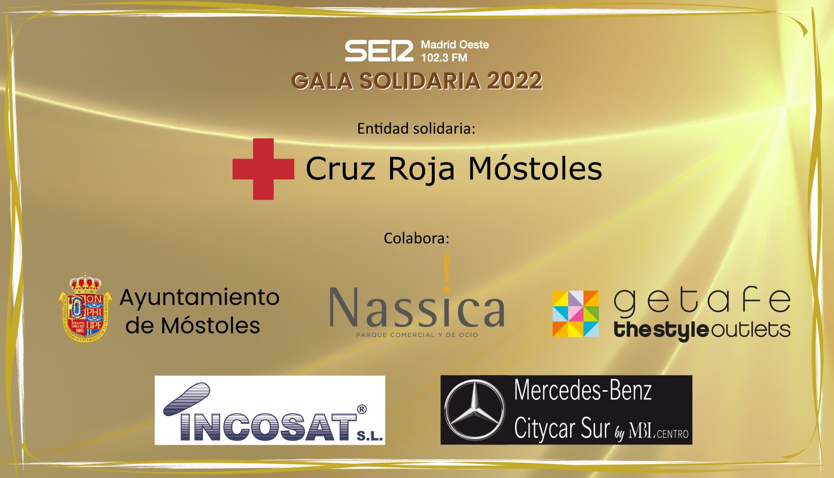 Cartel de la Gala Solidaria de Ser Madrid Oeste