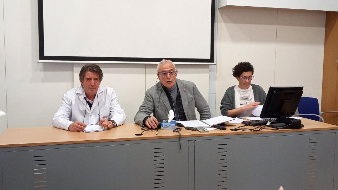 Aurelio Barricarte, Carlos Artundo y Marian Nuin.