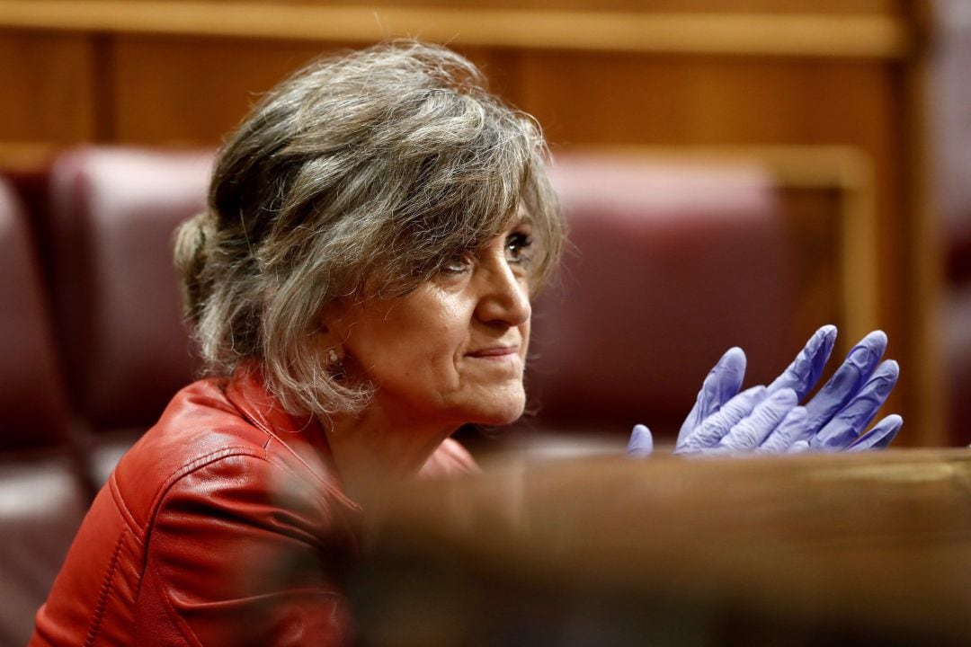 La diputada socialista y exministra de Sanidad, María Luisa Carcedo, durante un pleno celebrado en el Congreso