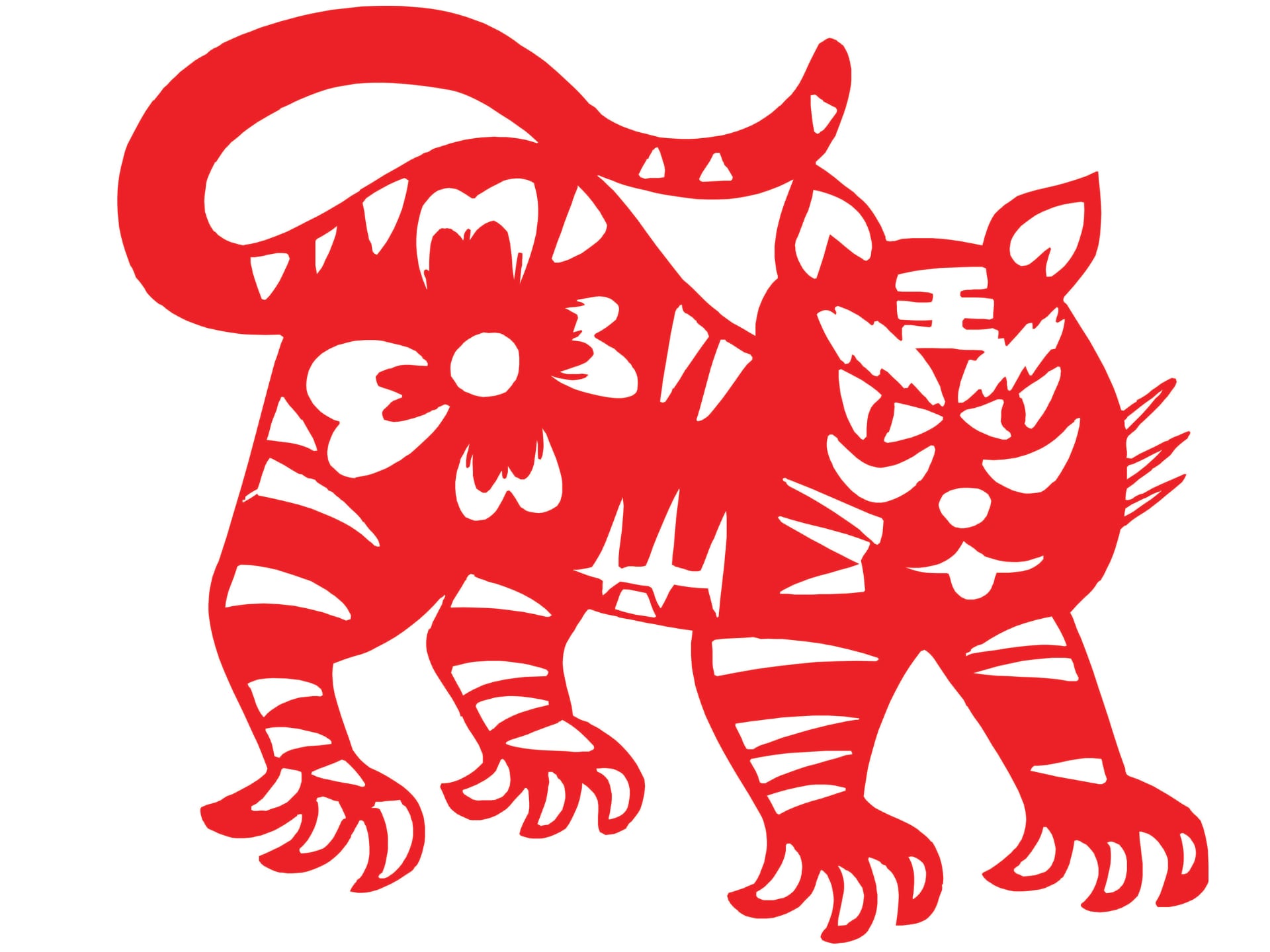 El tigre, tercer signo del horóscopo chino.