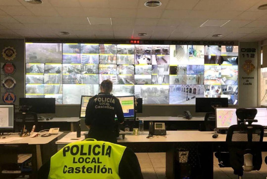 Sala control de tráfico del Ayuntamiento de Castelló