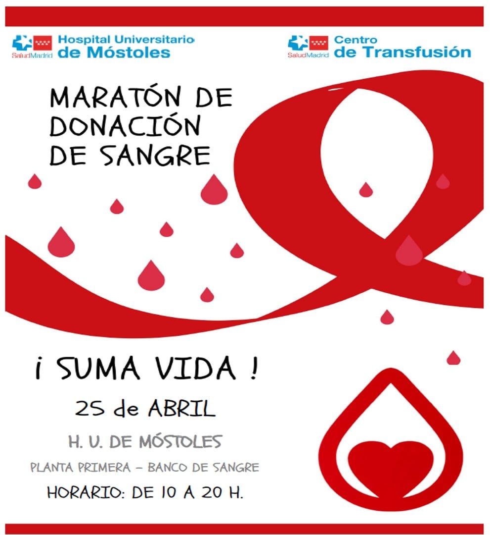 Maratón de donación de sangre. ¡Dona Sangre!