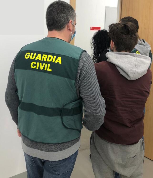 Un momento durante la detención