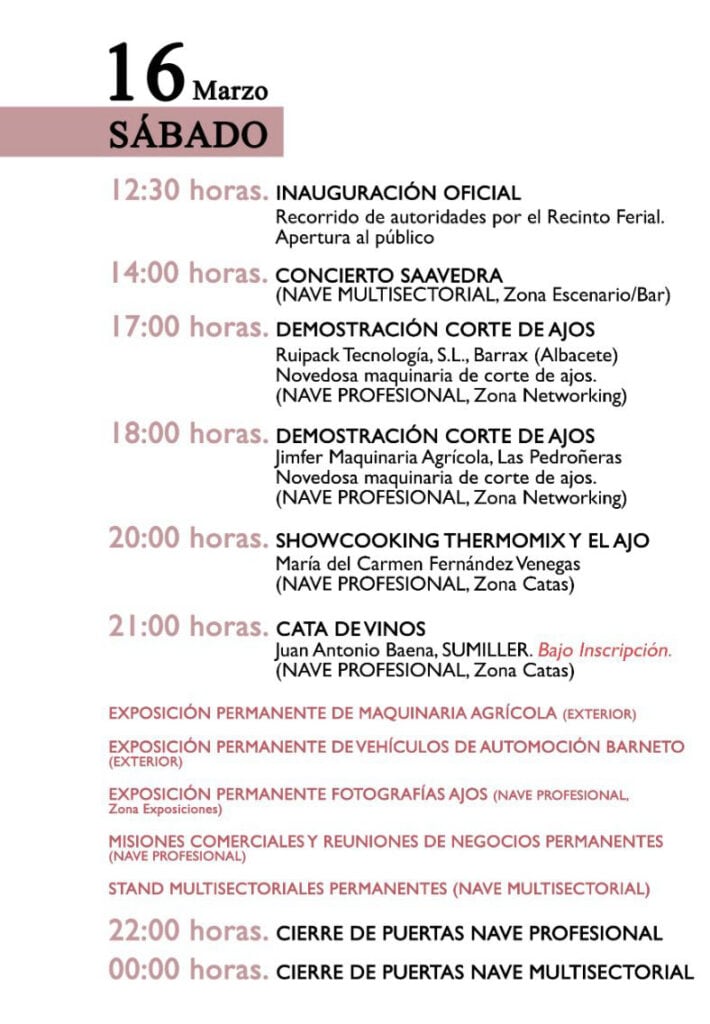 Actividades FEIRAJO 2024