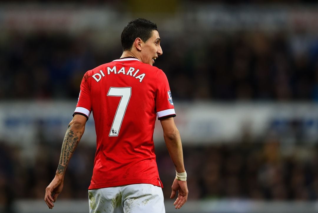 Ángel Di María, durante un partido con el Manchester United