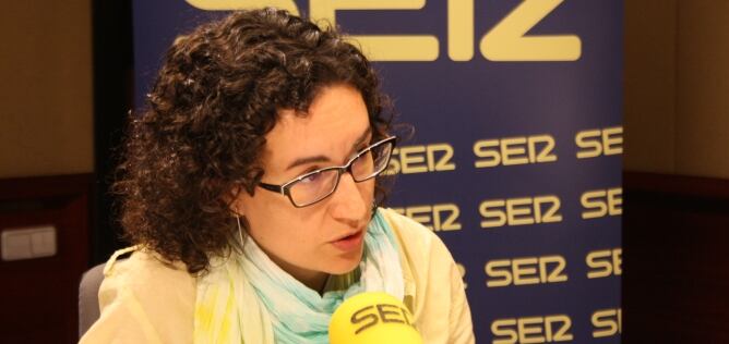 La secretària general d'Esquerra Republicana, Marta Rovira, als estudis de Ràdio Barcelona