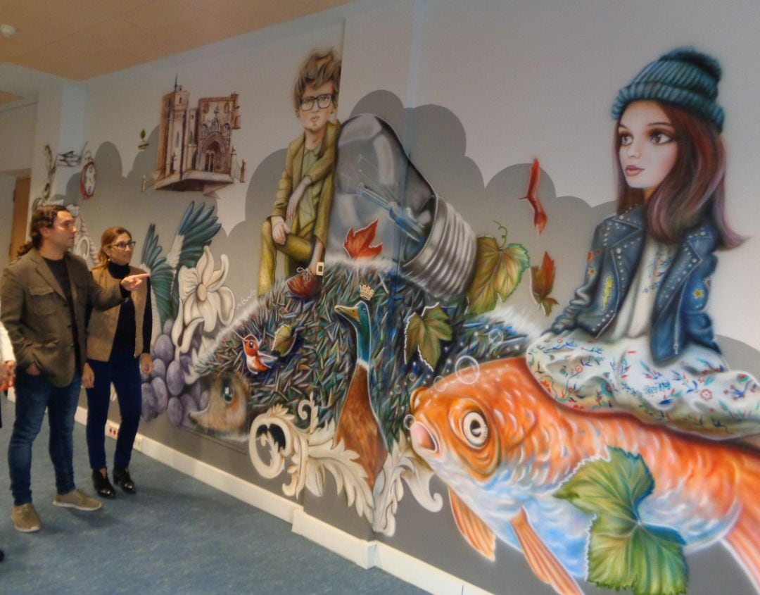 Un mural de Nano Arribas Lázaro ilustra el Espacio Subterráneo de coworking