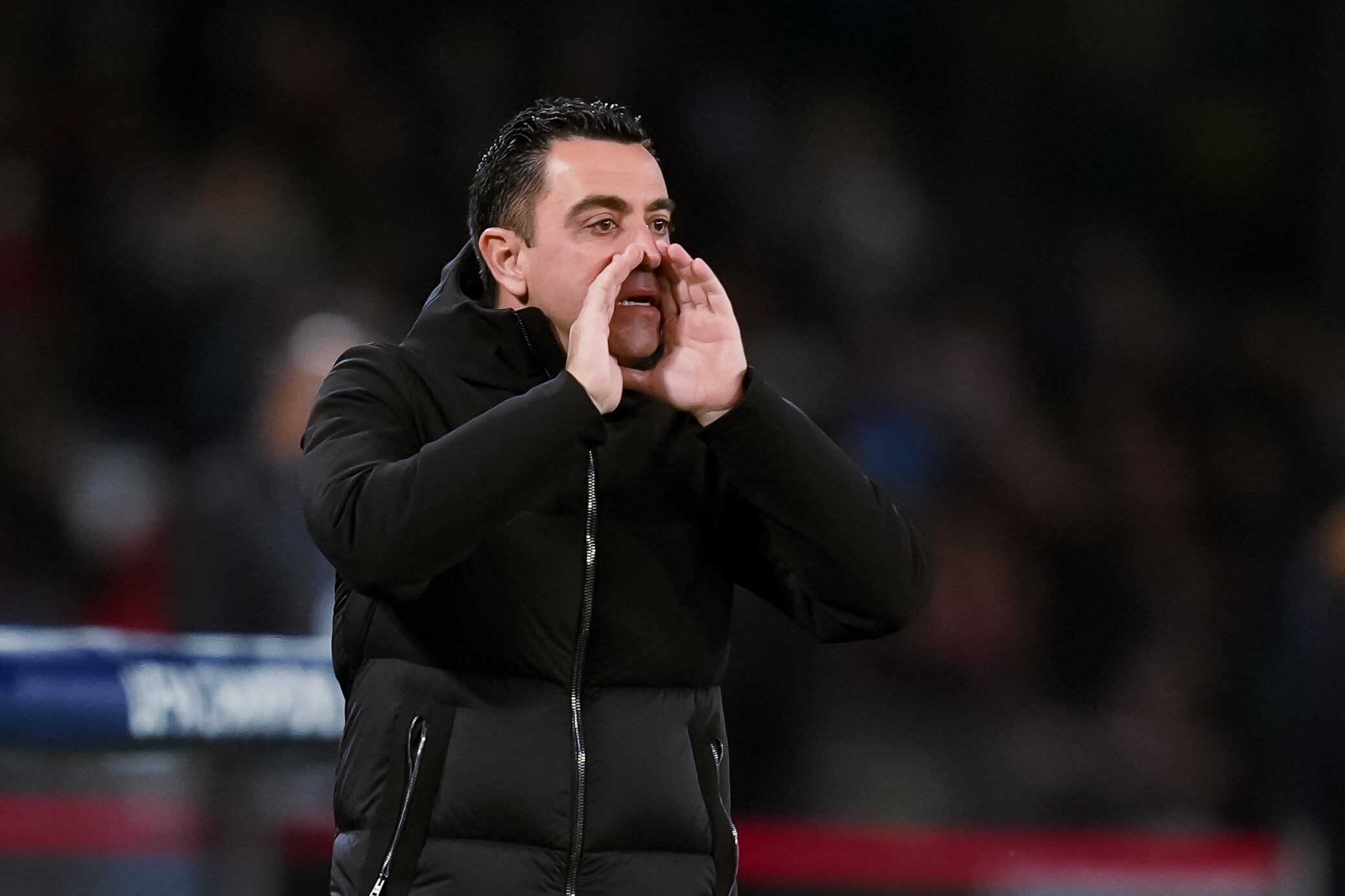 Xavi Hernández, durante el partido de Champions entre Nápoles y FC Barcelona. (Photo by Giuseppe Maffia/NurPhoto via Getty Images)