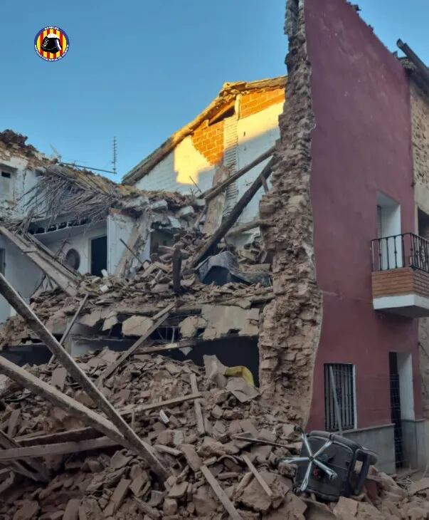 Derrumbe de una vivienda en Puçol