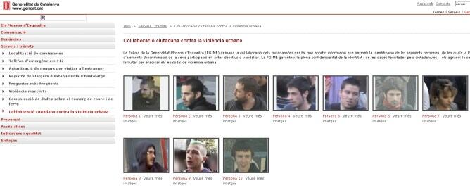 Imagen de la web de la conselleria de Interior de la Generalitat