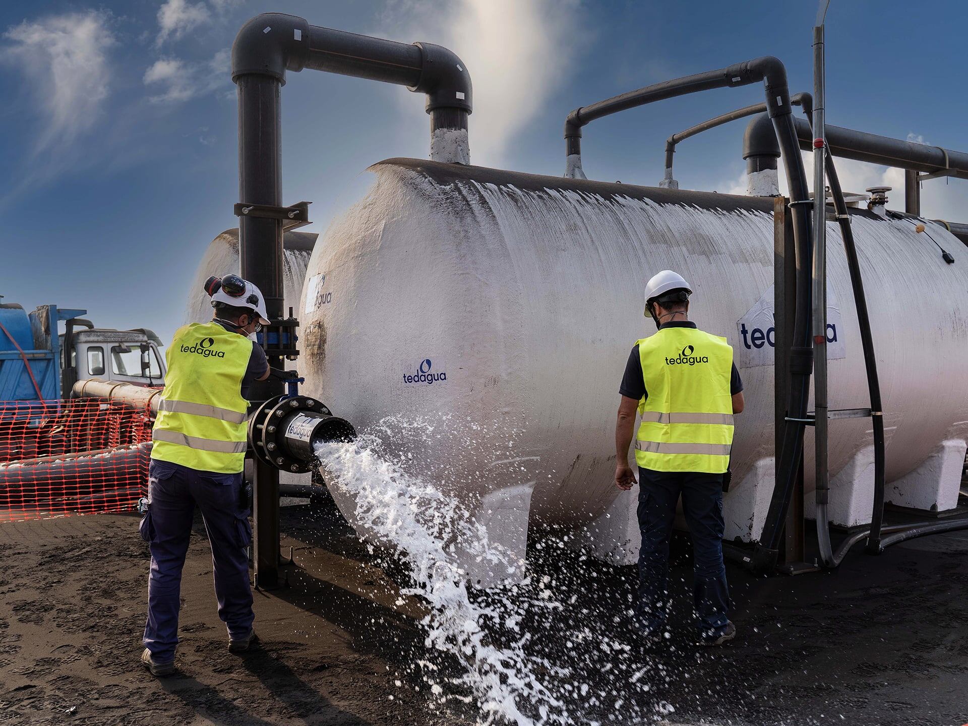 Desaladoras portátiles en La Palma
