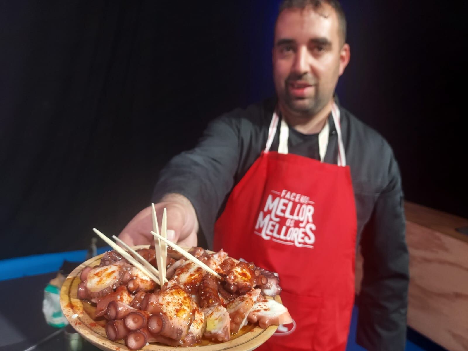 Gutier Penas, ganador del Concurso al Mejor Pulpeiro 2022.