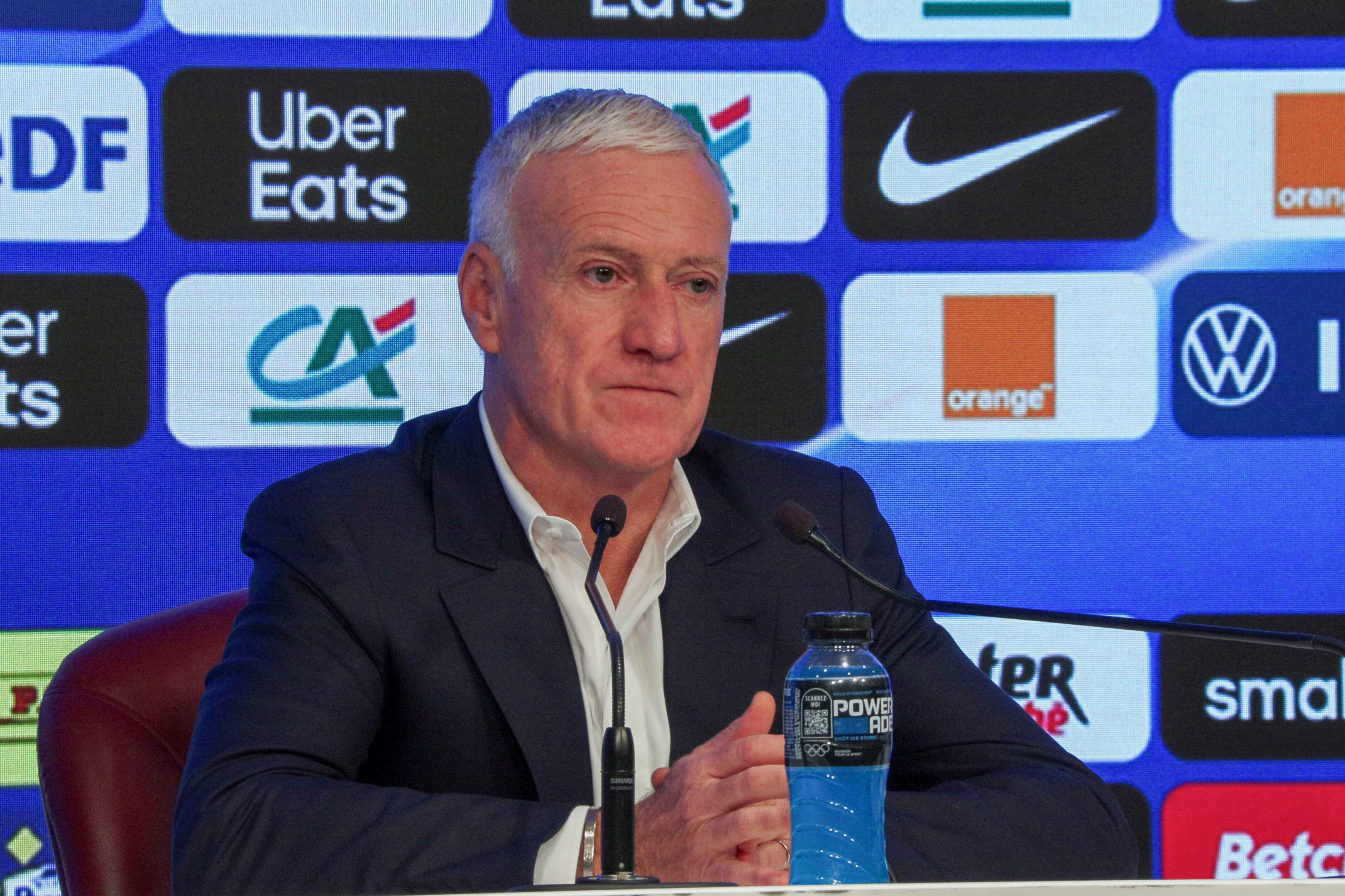 Didier Deschamps durante una rueda de prensa