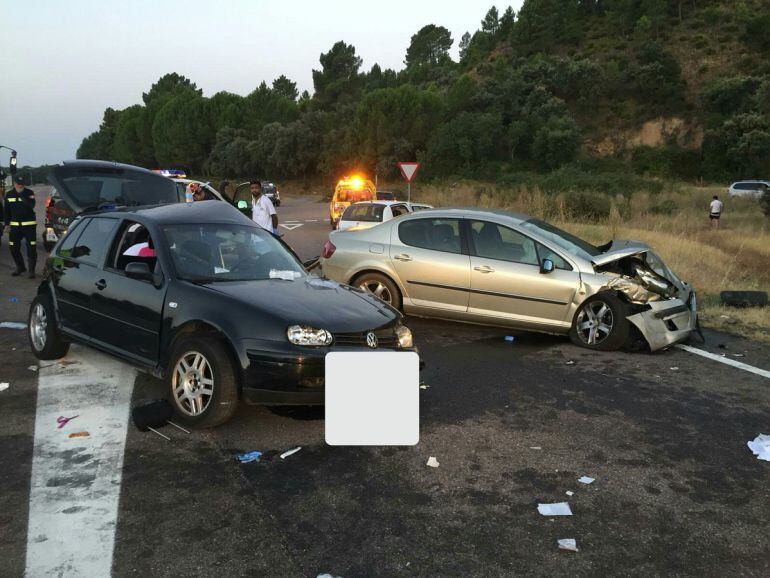 Imagen de los turismos implicados en el accidente