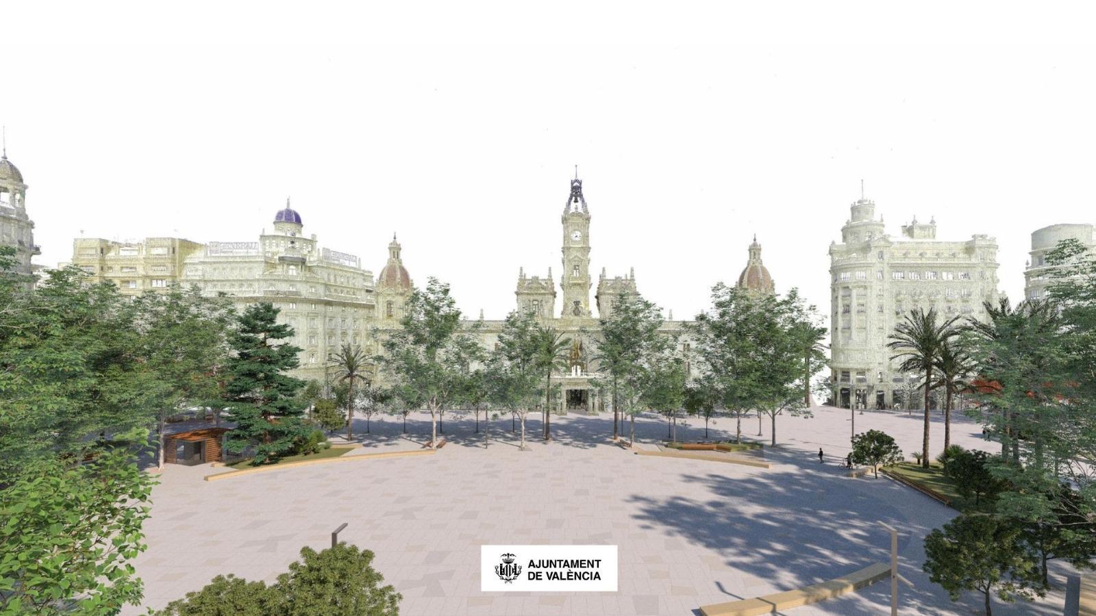 Imagen del anteproyecto de reforma de la plaza del Ayuntamiento