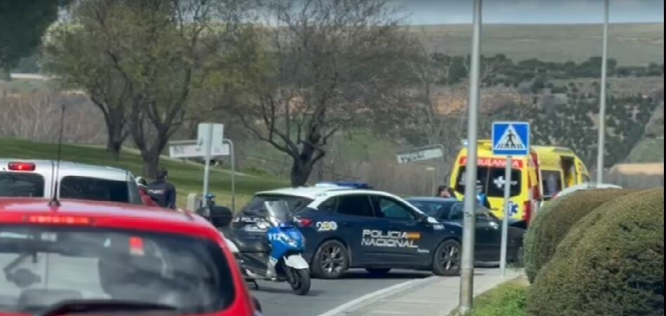 Accidente de tráfico en la calle San Gabriel (Segovia)