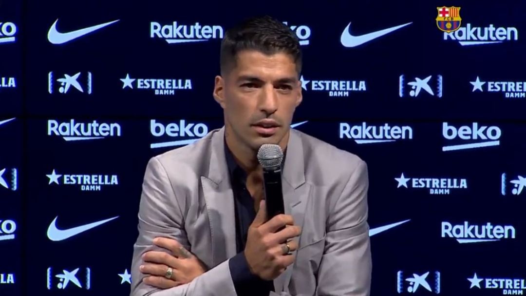 Luis Suárez, en rueda de prensa