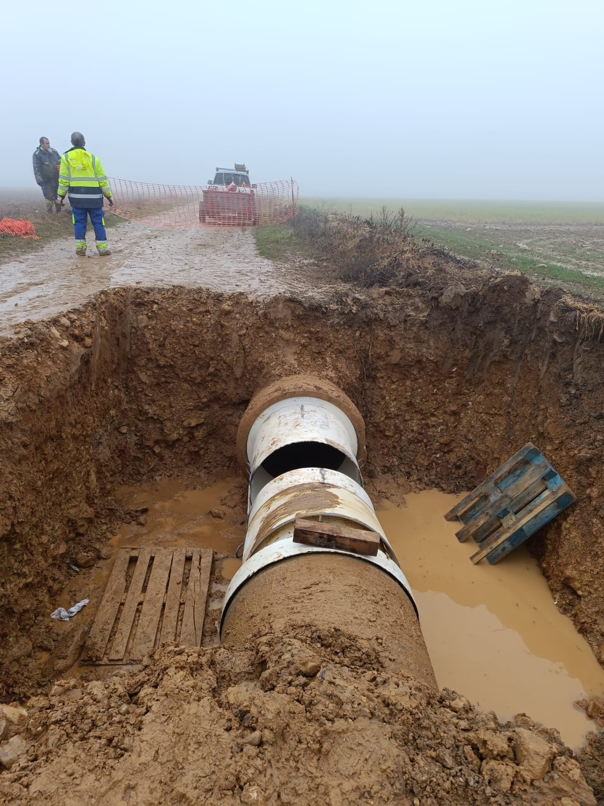 Reparación conducción Mancomunidad Aguas del Sorbe