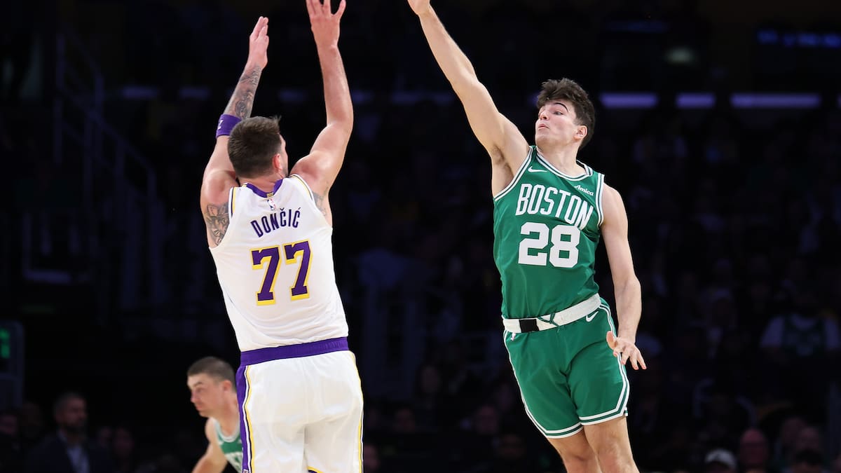 Hugo González deja maravillado a Doncic tras la victoria de los Celtics sobre los Lakers: "Es un tipo y un jugador increíble"
