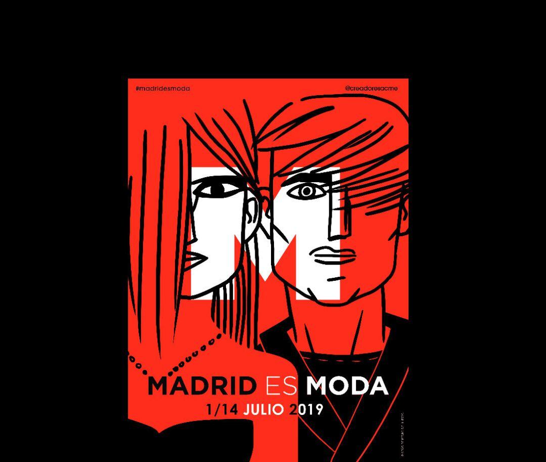 Cartel de Madrid es Moda 2019, diseñado por el equipo creativo de Pedro del Hierro