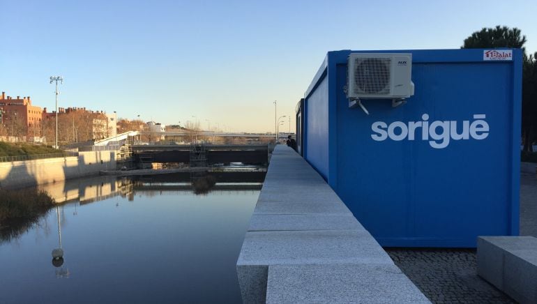 Presa número 9 del río Manzanares, 200 metros aguas abajo del Puente de la Princesa