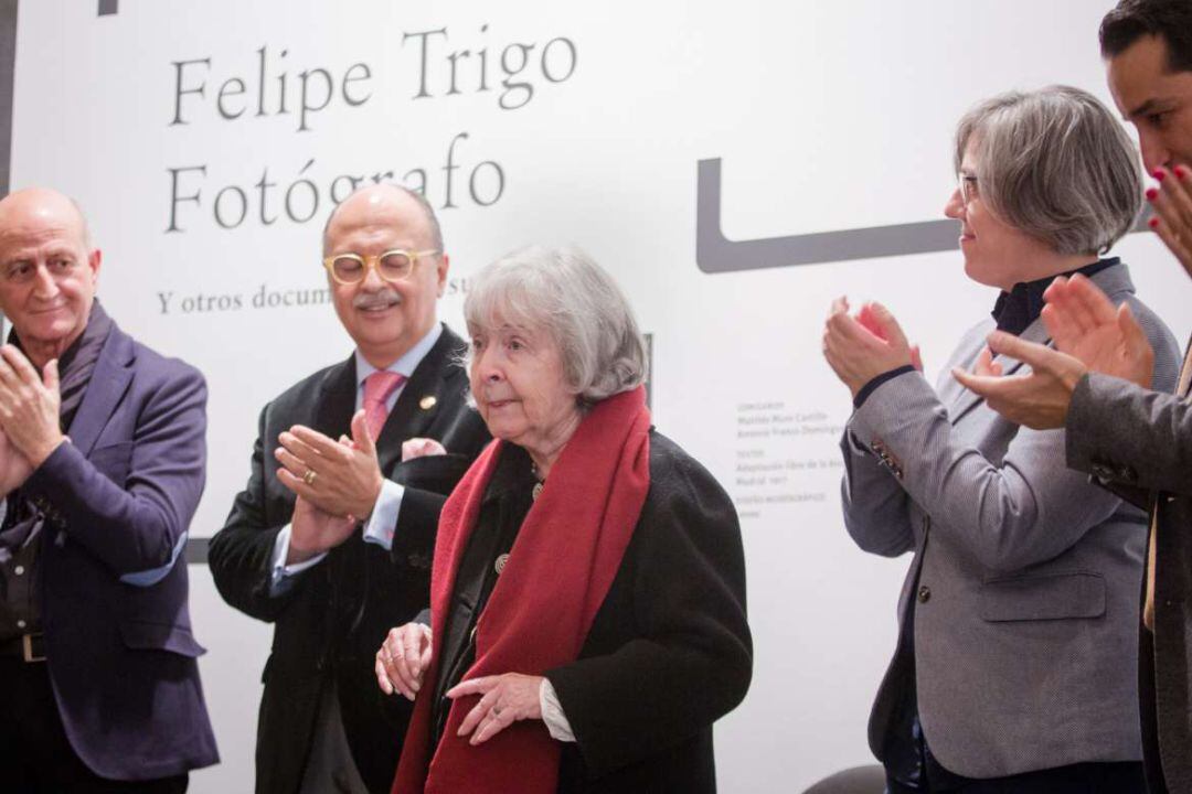 Carmen Trigo, en la inauguración de la exposición sobre su abuelo