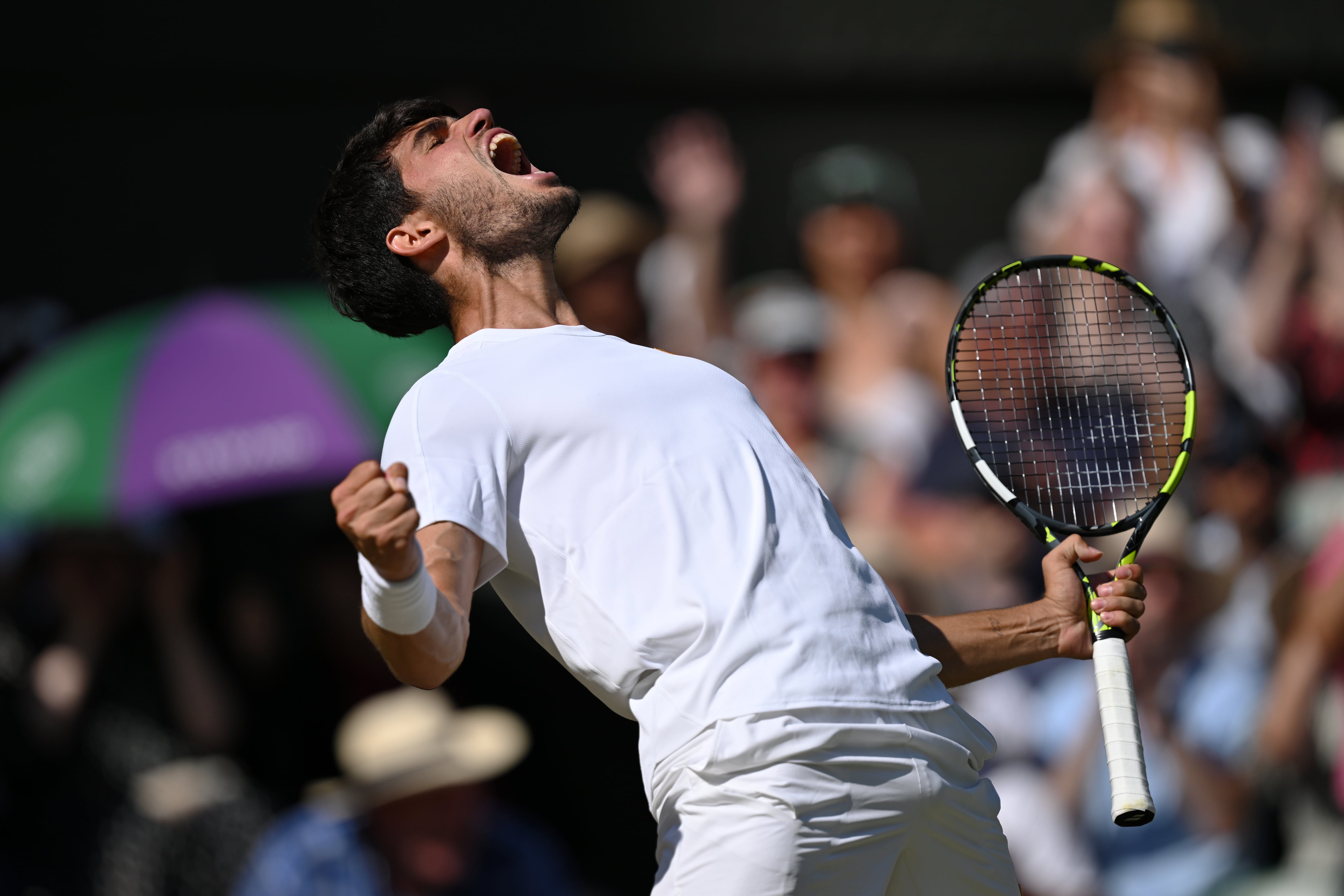 Carlos Alcaraz celebra su victoria ante Fritz
