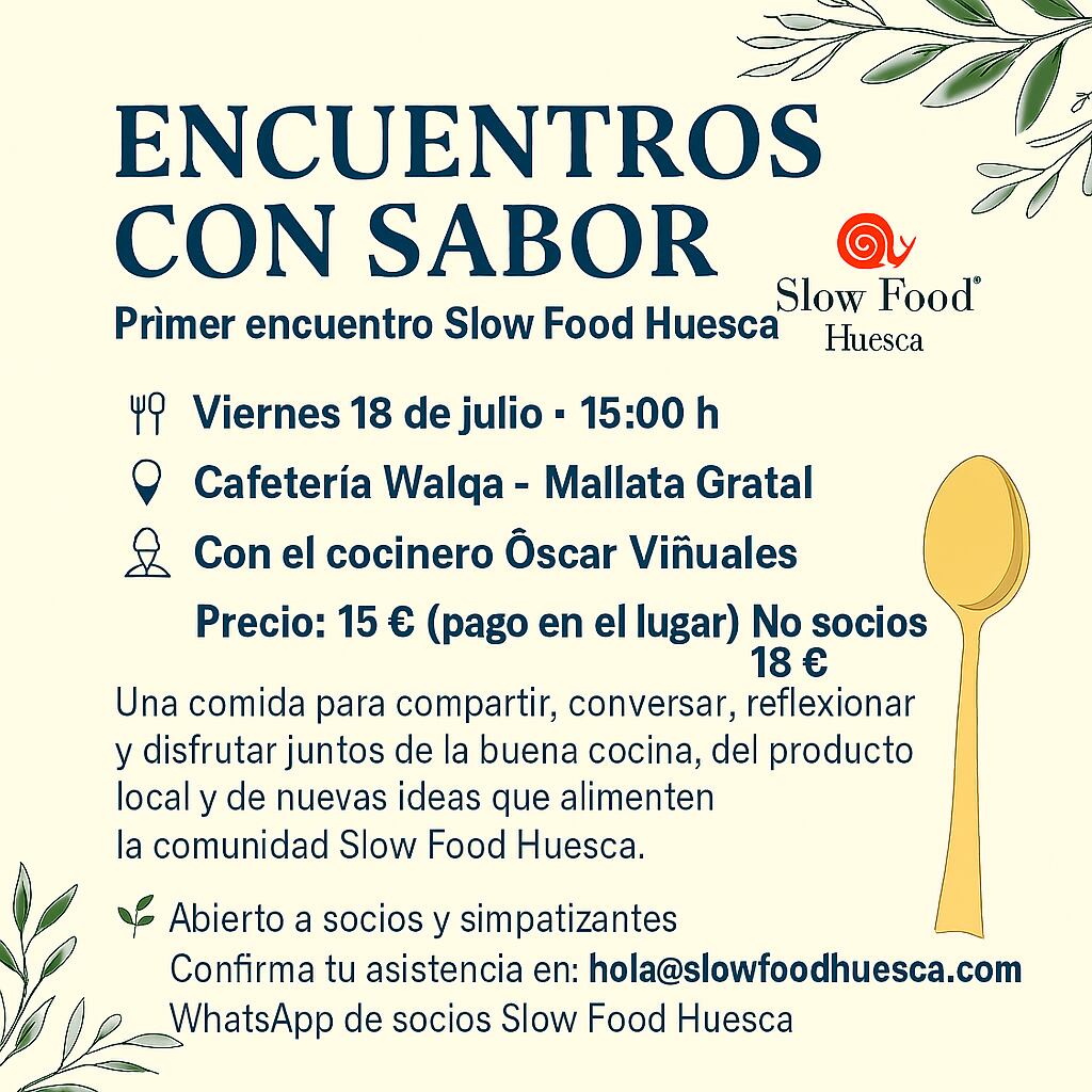 Cartel de las jornadas de Slow Food en Huesca
