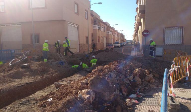 Obras de urbanización La Mojonera.