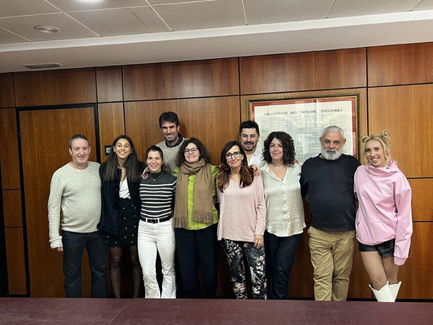 Alguns dels integrants de 'Amb Seny' durant aquest matí.