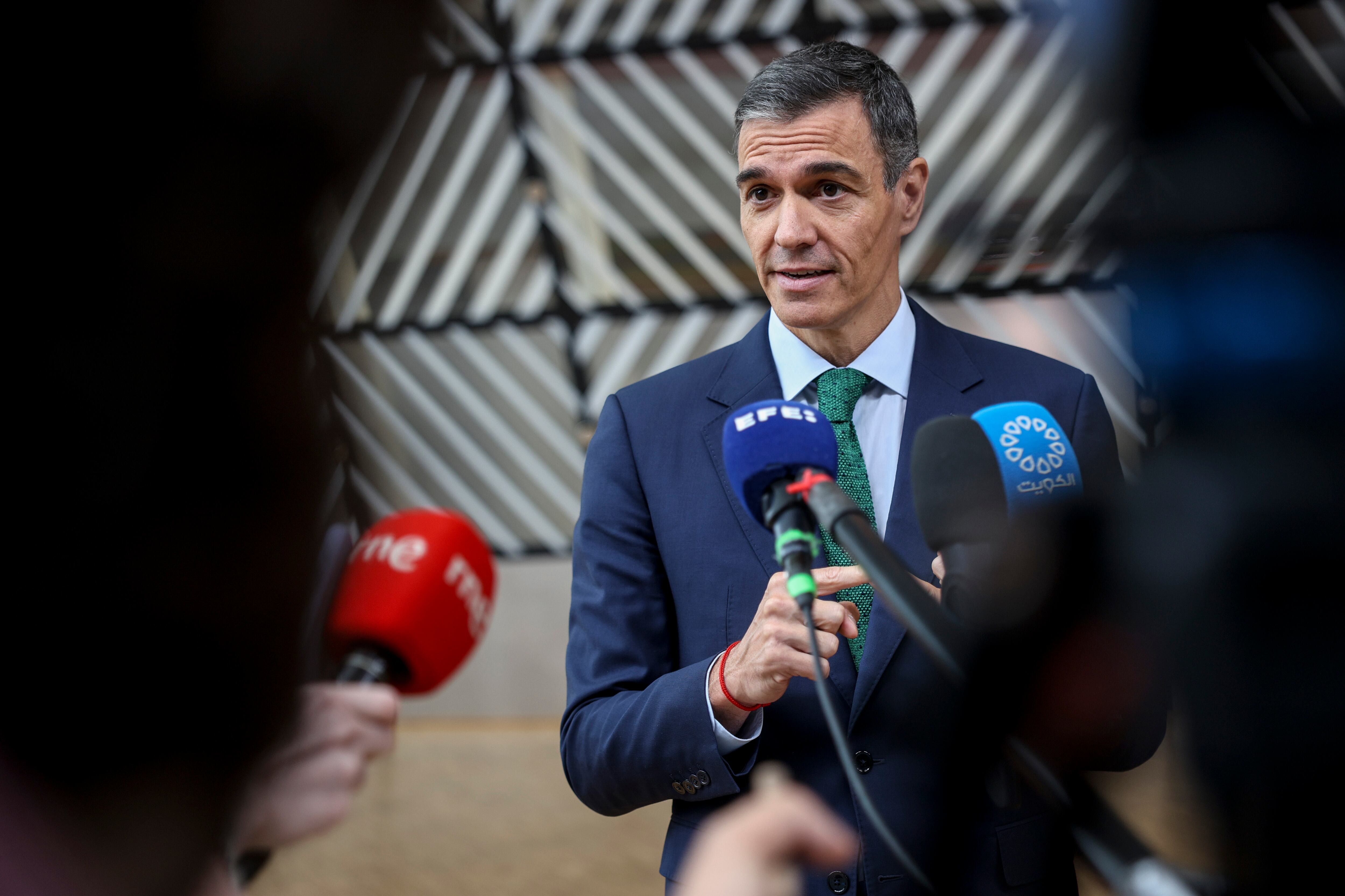 El presidente del Gobierno español, Pedro Sánchez, en Bruselas.