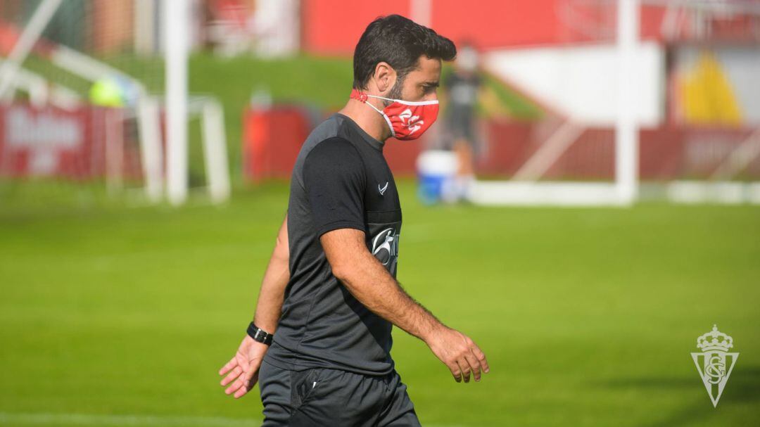 David Gallego durante un entrenamiento. 