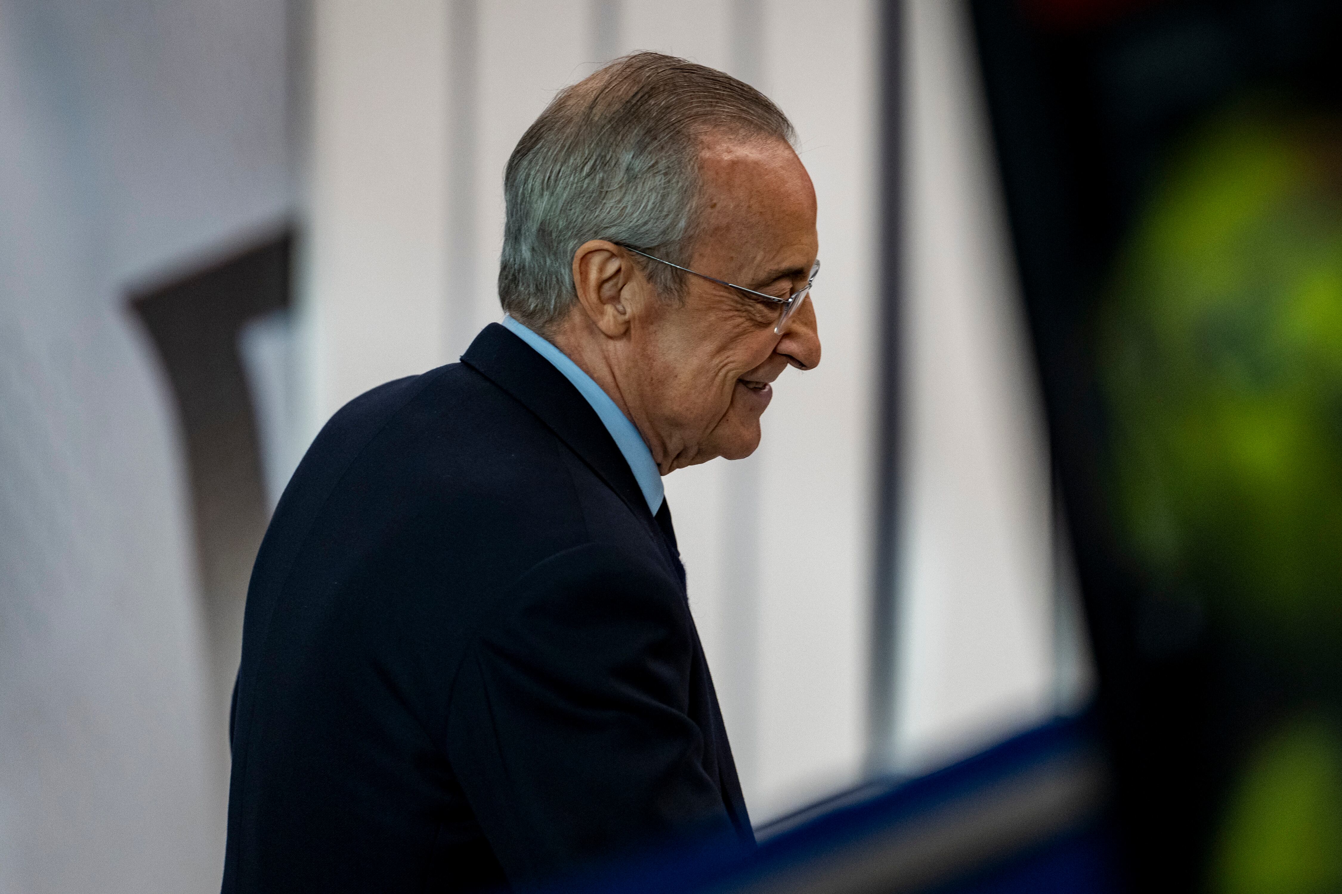 Florentino Pérez, en la previa del partido de LaLiga entre Real Madrid y Real Betis Balompié