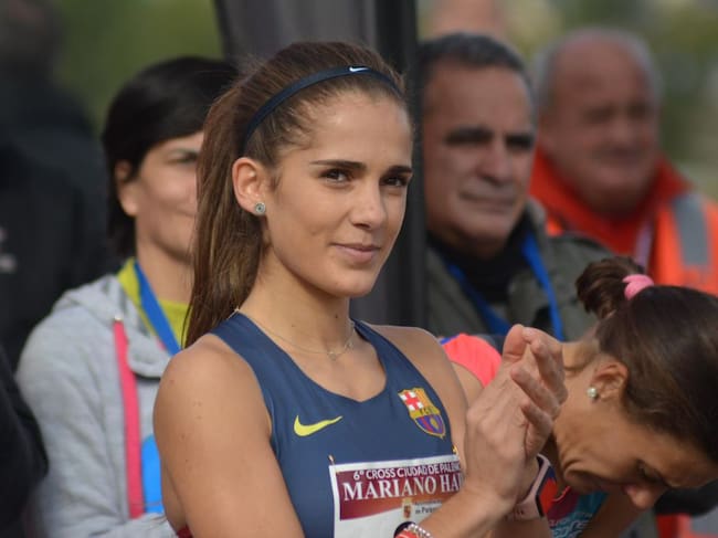 Marta García Alonso, antes de ganar el cross de Soria en su categoría sub 23