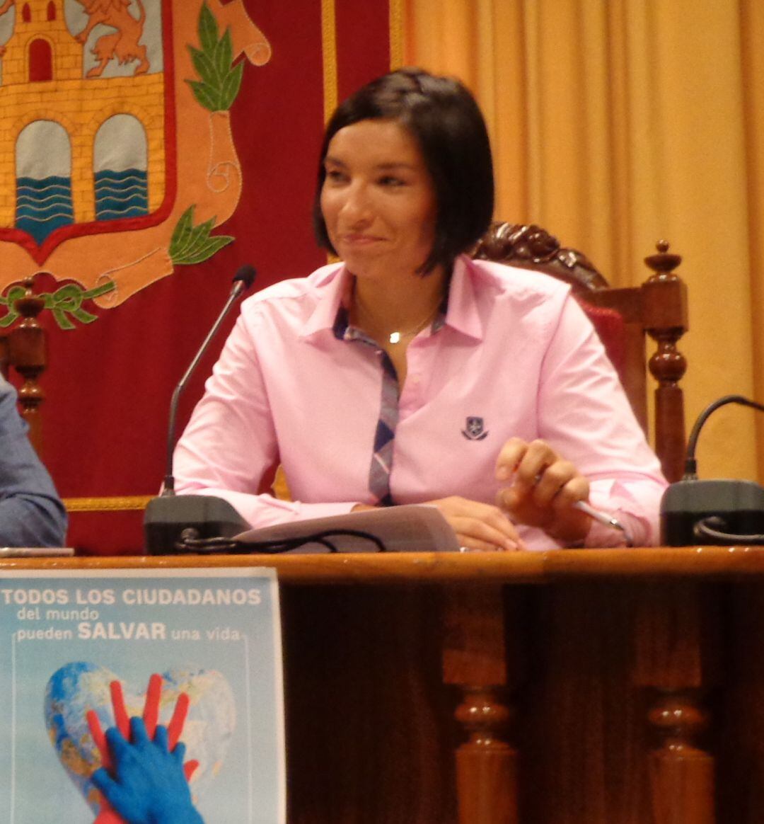 Susana Modrón en una imagen de archivo de la presentación de una jornada de reanimación cardiopulmonar