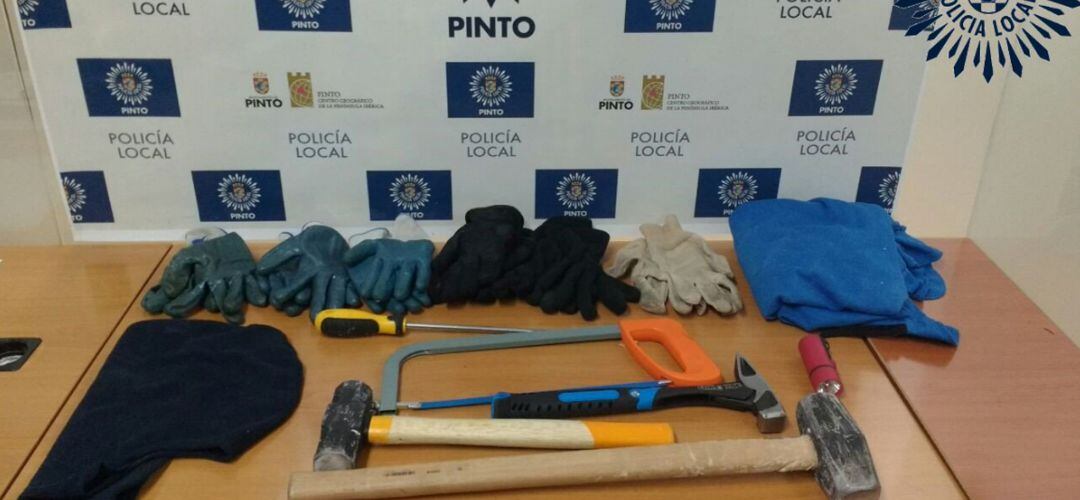 Las herramientas interceptadas en Pinto