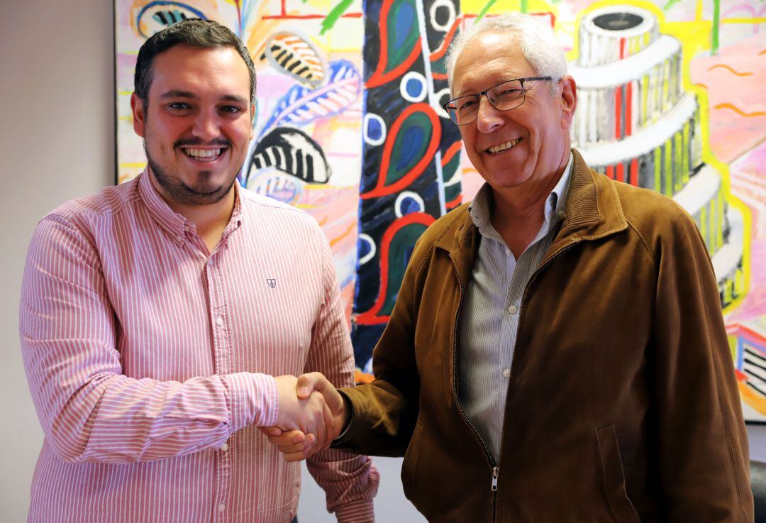 El delegado municipal Jesús Alba con el preseidente Rafael Coca 