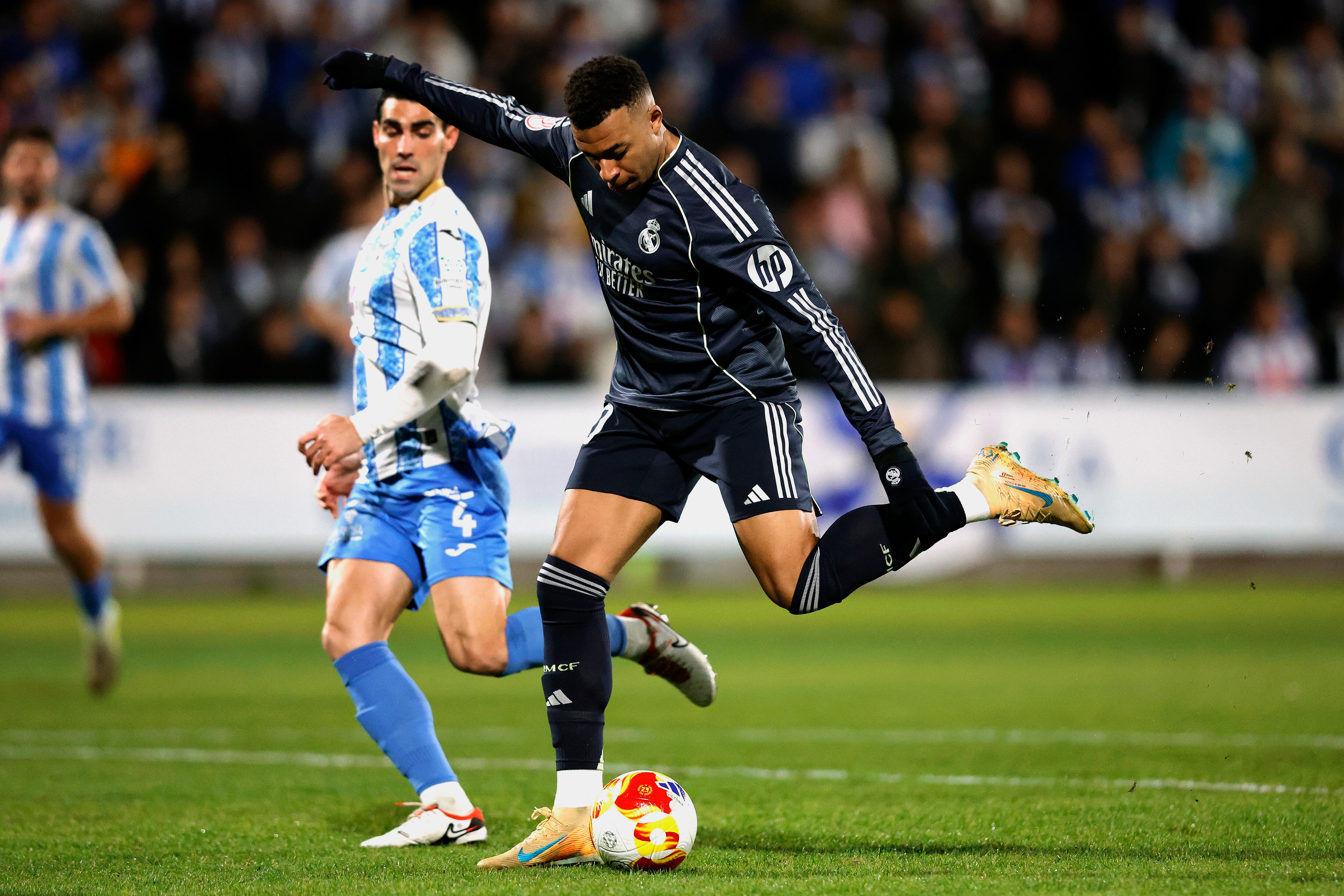 Kylian Mbappé durante el partido de Copa del Rey contra el Talavera CF