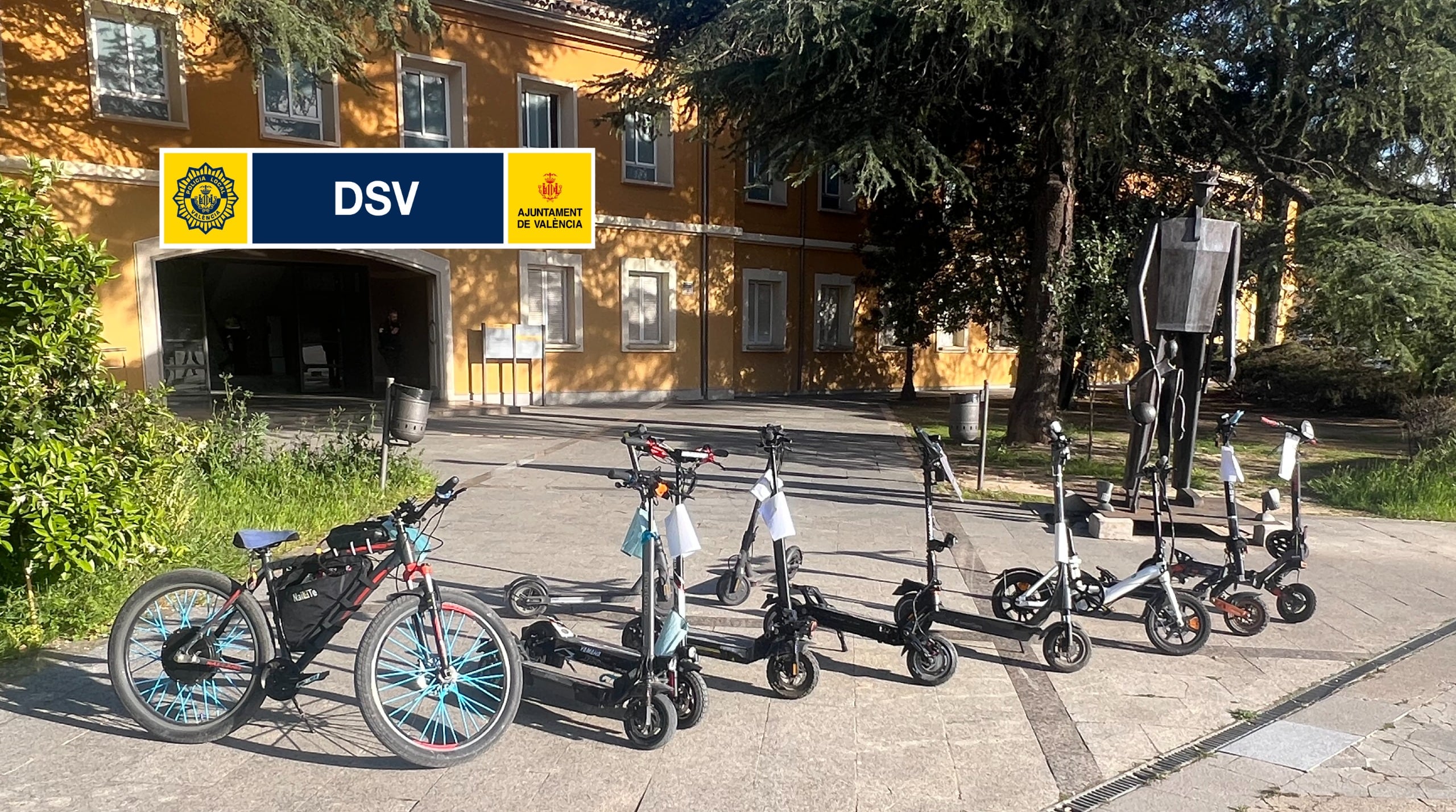 Vehículos de movilidad personal (VMP) inmovilizados por la Policía Local de València