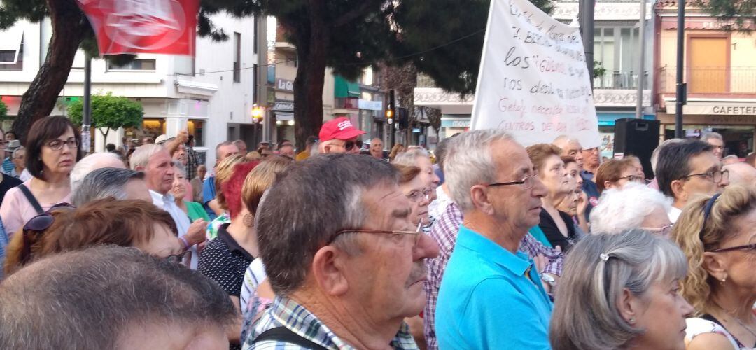 Los mayores de Getafe en la manifestación