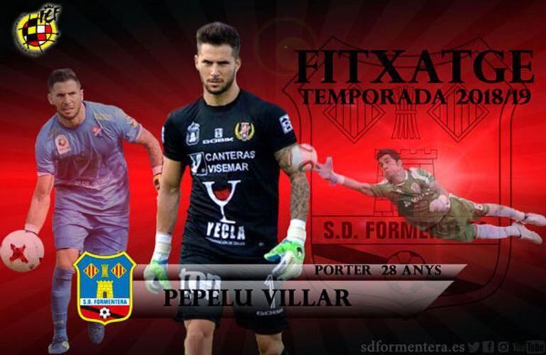 Pepelu Villar vestirá la camiseta de la S. D. Formentera