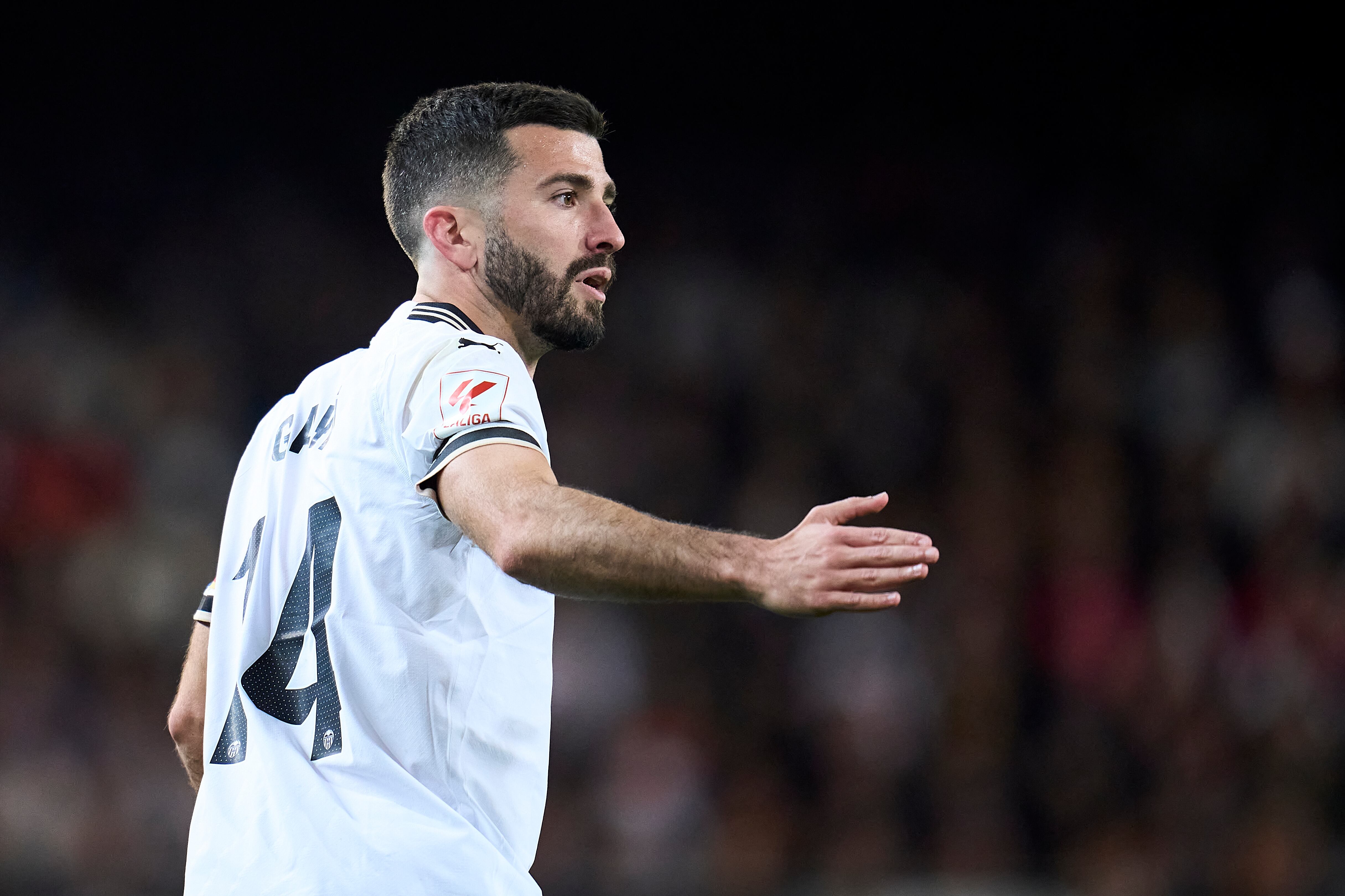 Jose Luis Gaya durante un partido contra el Madrid en marzo de 2024